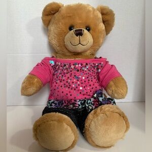 ✨ Build-A-Bear Workshop Tan Teddy Bear with Sparkly Outfit – BABW Exclusive ✨